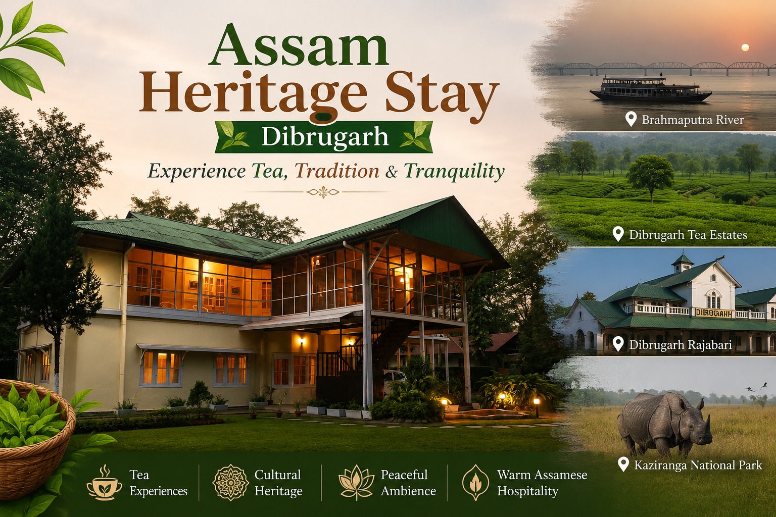 Assam Heritage Stay Dibrugarh: Experience Tea, Tradition & Tranquility