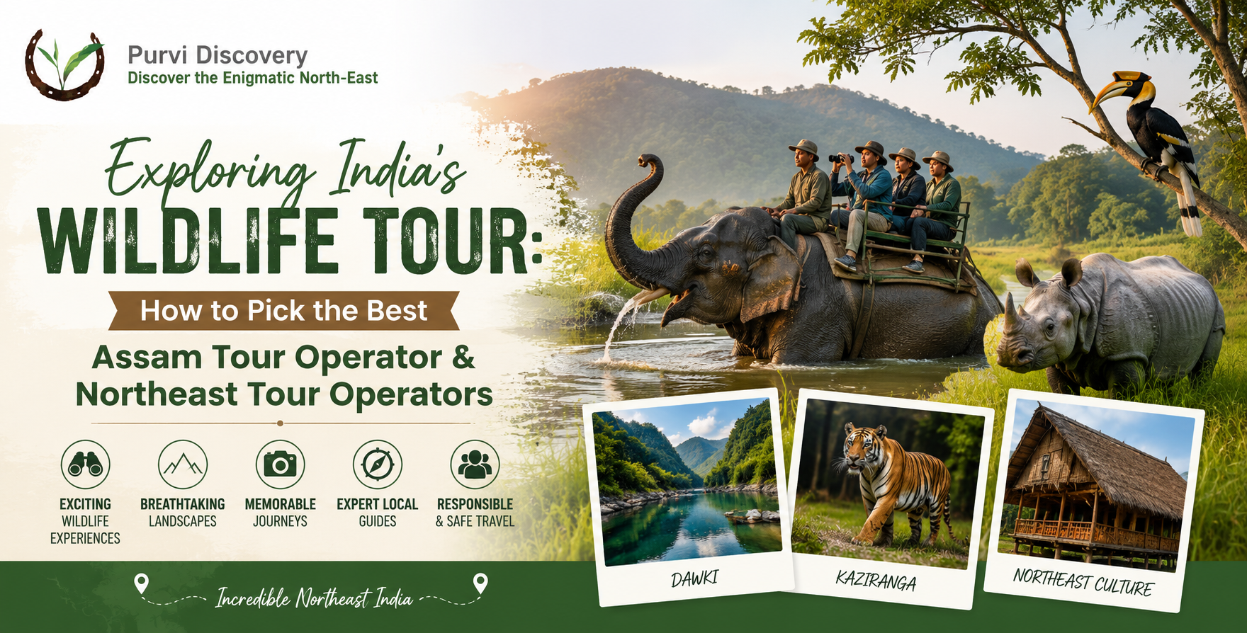 Exploring India's Wildlife Tour: How to Pick the Best Assam Tour Operator & Northeast Tour Operators